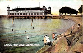 Cleveland Ohio Postcard Gordon Park Drive Posted 1908 Kids Swimming Lith... - $4.99