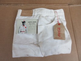 Vintage Coca Cola White Jeans Style 98801ES New With Tags Never Worn - $73.52