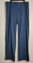 ACACIA Womens Lounge Soft Pants Blue Elastic Waist Size Medium - £25.94 GBP
