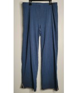 ACACIA Womens Lounge Soft Pants Blue Elastic Waist Size Medium - £26.14 GBP