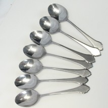 Oneida Summer Mist Autumn Glow Oval Soup Spoons Rogers 6 7/8&quot; Stainless ... - $14.69