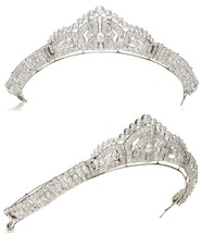 CZ 925 Sterling Silver Tiara Jewellery  - £446.60 GBP