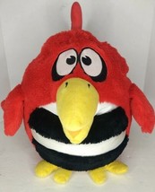 Koo Koo Bird Plush Red Bird Stuffed Toy Animal Fat Bird 14&quot; Jay at Play - £5.93 GBP