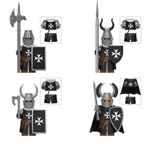 Crusades Heavy Armor Knights Hospitaller 4pcs Minifigures Building Toy - £13.14 GBP