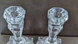 Pair Miller Rogaska Lead Crystal Candle Sticks with Boy Scouts of America Logo image 3