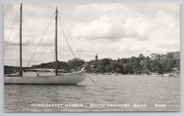 RPPC Harraseeket Harbor South Freeport Maine Sailing Boats Vintage Postcard - $48.32