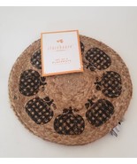 Set Of 4 NEW Storehouse 15&quot; Round Jute Pumpkin Placemats Fall Autumn Decor  - $39.95