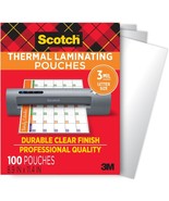 Scotch Thermal Laminating Pouches, for Use with Thermal Laminators, 8.9 ... - $38.13 CAD