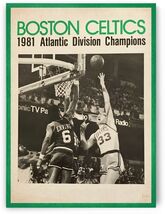 Boston Celtics 1981 Atlantic Division Champions Metal Sign NBA - $34.84 CAD