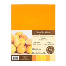 Citrus Cardstock Paper, 8.5&quot; X 11&quot; - 50 Sheets, 5 Colors - $18.04