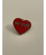 Vintage Heart Hot Stuff Enamel Lapel Pin Retro 80s 90s Estate Find Fashi... - $10.82 CAD