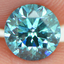 Round Shape Diamond Loose Fancy Blue Color 0.75 Carat SI1 Certified Enhanced - £499.50 GBP