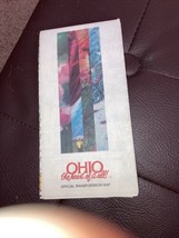 1987 Official State Highway Transportation City Street Road Map Of Ohio  - £4.50 GBP