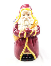 Block Father Christmas Hand Painted Cookie Jar by Gear - $19.24