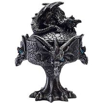 Silver Dragons Jewelry Trinket Box - $30.98