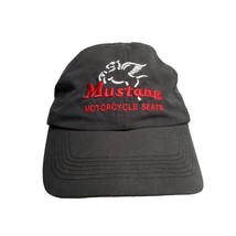 Mustang Motorcycle Seats Strap-Back Cap Hook and Loop Embroidered Biker Hat - £6.25 GBP