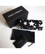 Dolce and Gabbana Eyeglass or Sunglass Large Hard Case Black w White Sta... - £26.73 GBP