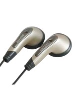 Vintage 1990s Philips earphones stereo Headphones  -3.5mm - Champagne gold - $9.89