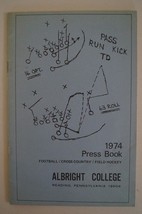 Vintage Football Media Press Guide Albright College 1974 - $14.84