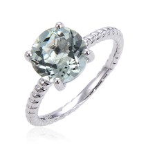 Natural Birthstone Ball Band Ring Stackable Rings For Women 925 Sterling Silver  - £42.32 GBP