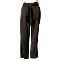 Cache Black Rayon Bamboo Removable SelfBelt High Rise Dress Pant Stretch... - $39.20
