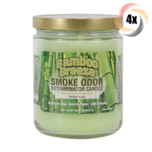 4x Jars Smoke Odor Bamboo Breeze Smoke Exterminator Candles | 13oz | 70 Hrs Burn - $70.83 CAD
