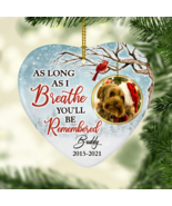 As Long As I Breathe, Personalized Heart Ornaments, Custom Photo Gift - €9,47 EUR