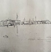 La Salute Dawn Etching Print 1922 James McNeill Whistler Fourth State Art SmDwC3 - £23.71 GBP