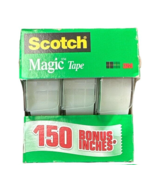 Scotch Magic Tape, Numerous Applications, Invisible 3/4 x 350 Each Roll - £8.51 GBP