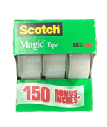 Scotch Magic Tape, Numerous Applications, Invisible 3/4 x 350 Each Roll - $10.88