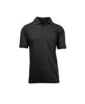 Jump Start By Harvic Mens Short Sleeve Pique Polo Shirts in Black-Large - $15.99