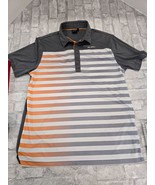 Sligo Men Polo Golf Shirt Size XL Gray Short Sleeve Ombre Orange White S... - $570.99 MXN