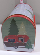 Merry Christmas Holiday Mail Box Tin Can Empty Truck Snowman 6”X 3” - £4.44 GBP