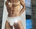 Calvin Klein ~ 3-Pair Mens Hip Brief Underwear Cotton Blend Classic Fit ~ L - $32.59