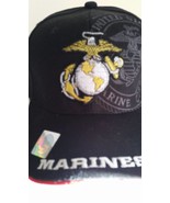 US Marines logo/emblem on a black cover/ball cap w/tags - £15.93 GBP