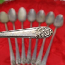 8X Ice Tsp Melody Silverplate Long Iced Tea Spoons by International Silv... - $22.98
