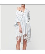 FRAME Striped Cotton Gauze Cover Up Dress, Beach Dress, Blue &amp; White, On... - $3,472.93 MXN