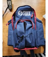 Vintage SWIX Backpack Small Bag Ski Wax Navy Blue Rucksack 16 1/2&quot; x 14&quot; - €43,91 EUR