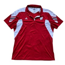 Adidas Climalite Womens Golf Shirt XL Red Wisconsin Badgers - £10.07 GBP