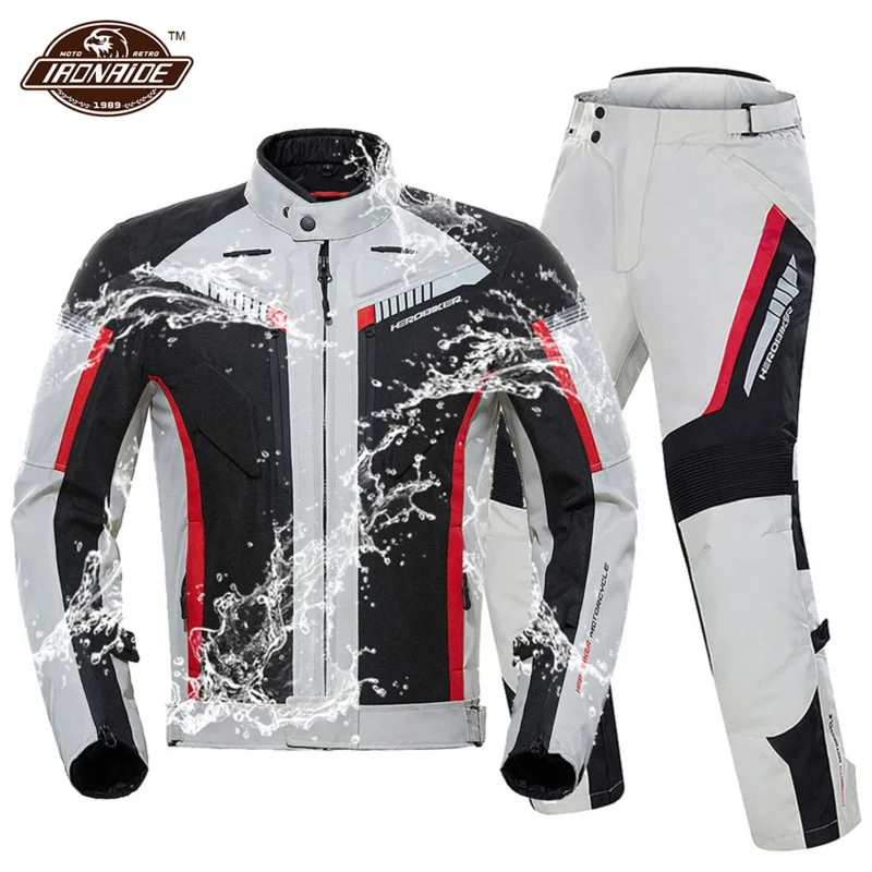 HEROBIKER Waterproof Motorcycle Jacket Man Racing Suit Wearable Motorcycle - £141.98 GBP+