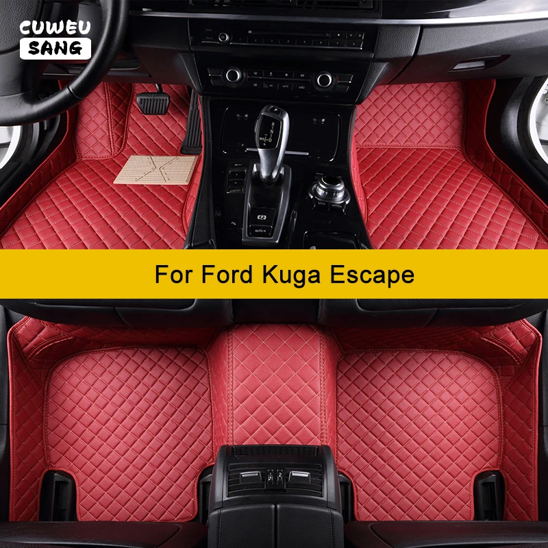 CUWEUSANG Custom Car Floor Mats For Ford Kuga Escape Auto Accessories Foot - £65.97 GBP
