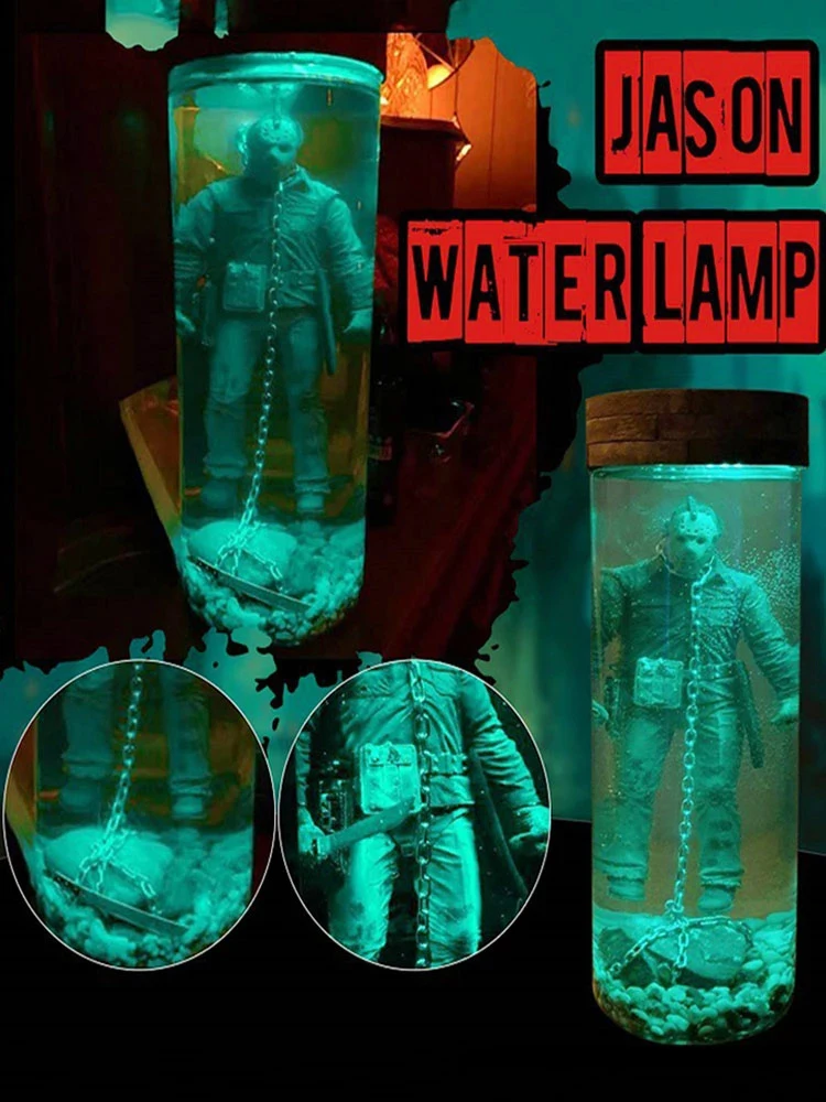 Friday Figure Fish Tank Ornament The 13th Jason Voorhees Collector Water Lamp - £33.63 GBP