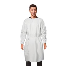 10 White Disposable Gowns 3XL 49 Long 50gsm Microporous - £39.40 GBP