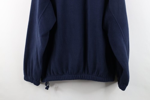 Vintage 90s Mens Medium Maumee Bay Resort Half Zip Fleece Sweater Navy Blue Item image 15