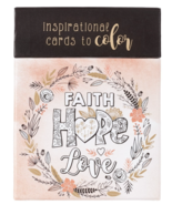 Christian Art Gifts Inspirational &quot;Faith Hope Love&quot; 44 Coloring Cards in... - $187.55 MXN
