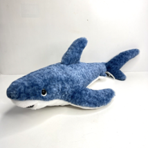 Great White SHARK Plush The Petting Zoo Blue Stuffed Animal Ocean Toy 23&quot; - £14.96 GBP