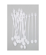 5 In Mini Spoons White Plastic Coffee Tea Stirrer Disposable Accesories ... - €33,00 EUR