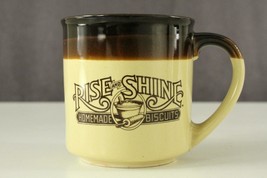 Vintage Advertising China Pottery HARDEES Rise &amp; Shine Homemade Biscuits Mug - £9.03 GBP