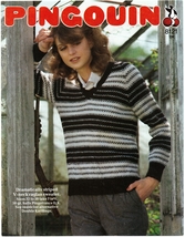 Pingouin V-Neck Raglan Sweater Knit Pattern 8121 Misses Womens Sz 32 34 36 38 - $4.99