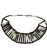 African Artisan Made Beaded Collar Necklace 15 Inches - $225.23 MXN